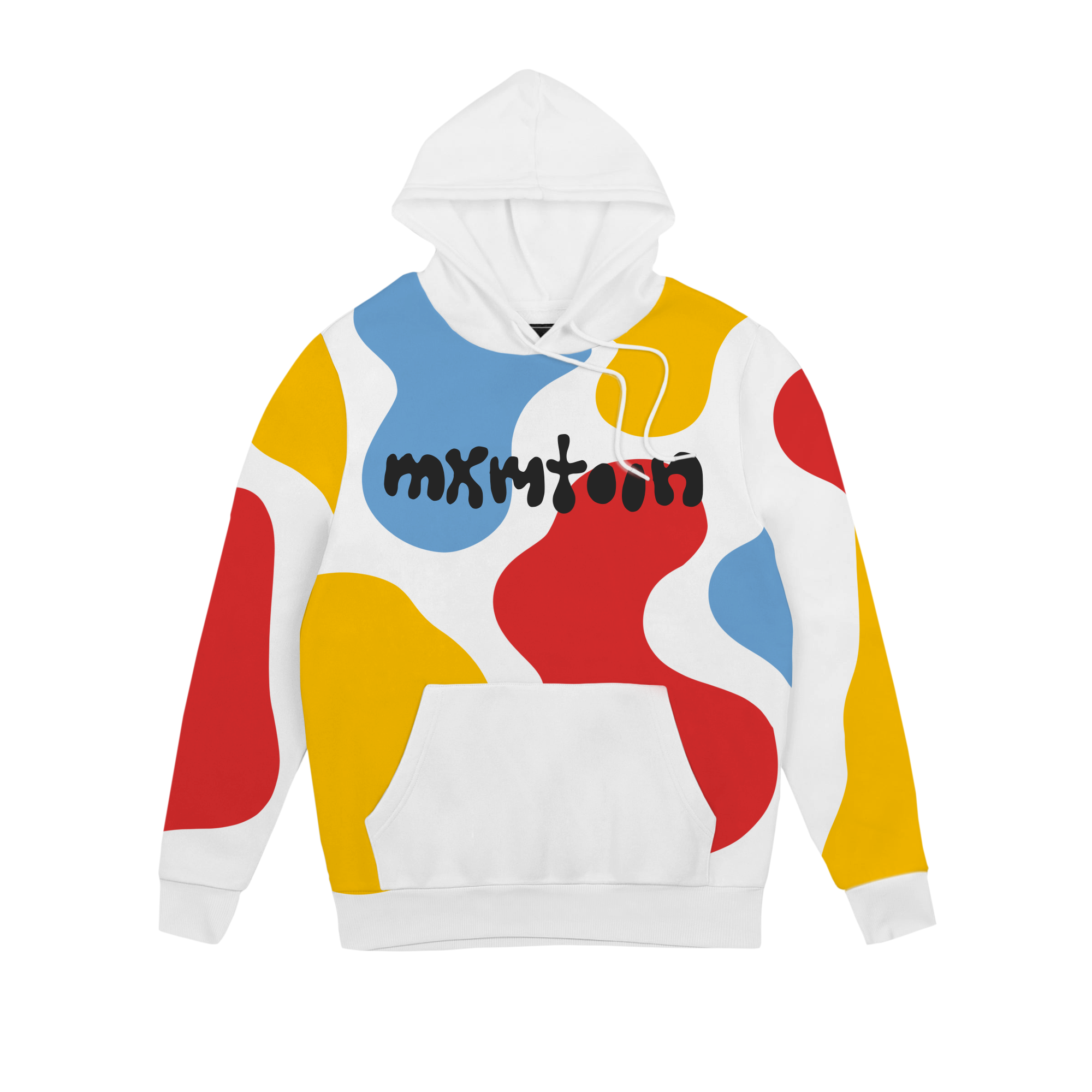 color blob cut sew hoodie