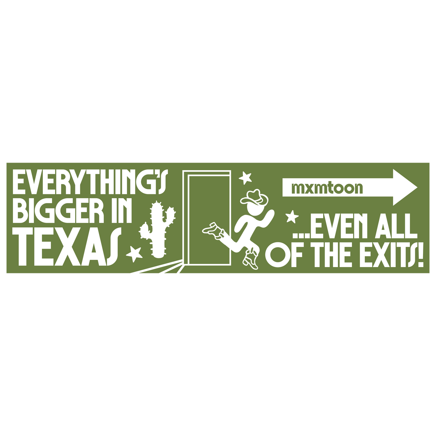 i hate texas bumper sticker set