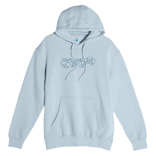 baby blue logo hoodie