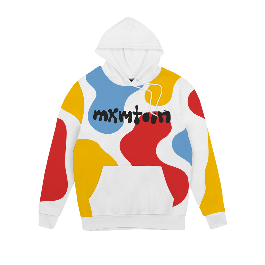 color blob cut & sew hoodie